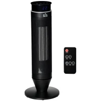HOMCOM 21 Inch Space Heater, 1000W/2000W Ceramic Electric Heater and Fan, Overheating & Tip-Over Protection, 8H Timer, 42° Oscillation, Portable Heater for Home(m-10)