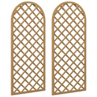 Outsunny Lot de 2 treillis en bois - panneau arc pour plantes grimpantes - dim. un panneau : 60L x 150H cm(m-12)