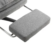 Vinsetto Sedia da Ufficio Imbottita con 6 Punti Massaggianti, Altezza Regolabile e Rotelle, 70x62x120-130 cm, Grigio(m-12)