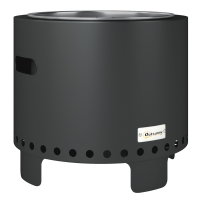 Outsunny Smokeless Steel Fire Pit, with Poker - Grey