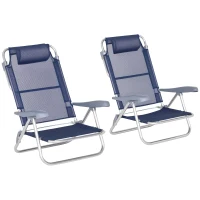 Set of 2 scaune portabile de pescuit Outsunny , Scaune de camping(m-1)