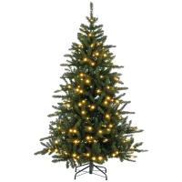 HOMCOM 6ft White Light Artificial Christmas Tree(m-10)