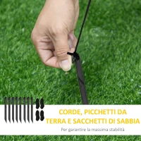 HOMCOM Babbo Natale Gonfiabile con Slitta, Renna, Pupazzo di Neve e Luci LED, Decorazione Natalizia da Esterno, 200x80x128cm(m-7)