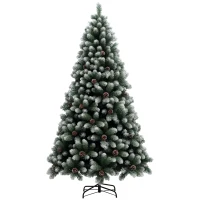 HOMCOM 7ft Snow-Dipped Artificial Pine Christmas Tree(m-10)