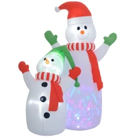 Outsunny 8ft Inflatable Snowman and Son Christmas Decoration(m-10)