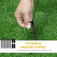 HOMCOM 6ft Inflatable Christmas Tree, LED Lighted with Santa Claus Dog for Home Indoor Outdoor Garden Lawn Decoration Party Prop(m-7)