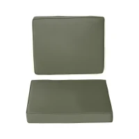 Outsunny Lot de 2 coussins de chaise coussins d'assise déhoussables grand confort coussins matelassé rembourré mousse tissu polyester gris foncé(m-1)