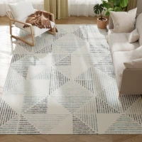 HOMCOM Modern Area Rug, Geometric Pattern Non-Slip Washable Rug, Soft Floor Carpet for Living Room, Bedroom, Dining Room, Home Office, 290 x 200 cm, Multi-Coloured(m-10)
