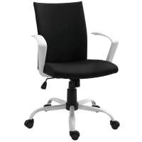 Vinsetto Fauteuil de bureau, chaise pivotante ergonomique hauteur réglable 61 x 61 x 99 cm noir et blanc(m-10)