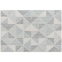 HOMCOM Modern Area Rug, Geometric Pattern Non-Slip Washable Rug, Soft Floor Carpet for Living Room, Bedroom, Dining Room, Home Office, 290 x 200 cm, Multi-Coloured(m-1)