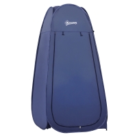 Outsunny Tenda da Doccia Pop Up Impermeabile in Poliestere e Plastica, 100x100x185 cm, Blu Navy