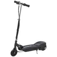 HOMCOM Patinete Eléctrico para Niños de +7 Años Scooter Plegable con Altura Ajustable Batería Recargable 24V Velocidad hasta 12 km/h y Freno Carga 50 kg 74x36x82,5-92,5 cm Negro(m-10)