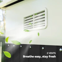 Outsunny 3.3 x 2.68m Corrugated Metal Shed - Black(m-9)