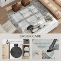 HOMCOM Modern Area Rug, Geometric Pattern Non-Slip Washable Rug, Soft Floor Carpet for Living Room, Bedroom, Dining Room, Home Office, 230 x 160 cm, Multi-Coloured(m-5)