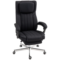 Vinsetto Chaise de bureau siège pivotant dossier inclinable hauteur réglable 65 x 61 x 105-113 cm noir