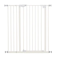 PawHut Cancelletto per Cani con 4 Viti Regolabili e Nastro Adesivo, in Metallo e Plastica, 86x104.1 cm, Bianco(m-1)