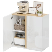 HOMCOM Kast, Sideboard met Soft-Close-deuren, Verstelbare Plank, voor Woonkamer, Keuken, Eetkamer, Wit