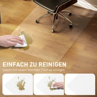 HOMCOM Bodenschutzmatte, rutschfest, 1,5mm dick, 100 x 150 cm, Transparent(m-4)