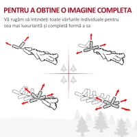 HOMCOM Brad Artificial de Crăciun cu Crengi Realiste, Brad Înalt și Îngust cu Bază din Plastic, Ø46x150 cm, Verde(m-5)