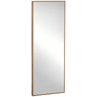 HOMCOM Espelho de Parede Espelho de Corpo Inteiro Estilo Moderno Decoração para Sala de Estar Dormitório Entrada 45x125 cm Madeira(m-10)