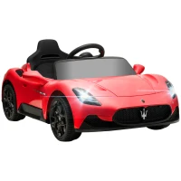 AIYAPLAY Voiture électrique pour enfants sous licence Maserati MC20 12V, Télécommande, LED, Musique et Klaxon, 3 à 6 Ans, rouge(m-12)