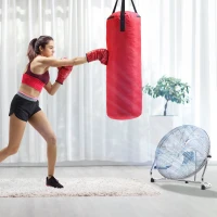 HOMCOM 100W 3 Wind Speed Metal Fan Silver(m-9)