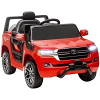 AIYAPLAY Carro Elétrico para Crianças Toyota Land Cruiser 12V com Faróis Buzina Arranque Lento e Música MP3 107x65x55,5 cm Vermelho(m-10)