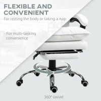 Vinsetto Reclining Executive Office Chair, Thick Padded 921-335WT(m-6)