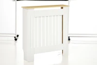 HOMCOM Cubreradiador de MDF Cubierta para Radiador para Salón Dormitorio Pasillo 78x19x83 cm Blanco(m-10)