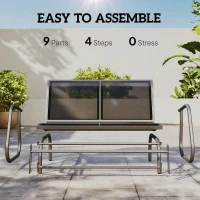 Outsunny Schommelbank tuinbank tuinschommel zitbank bank schommel metaal tweezitter(m-5)