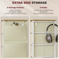 HOMCOM Chest of Five Fabric Drawers - Beige(m-5)