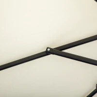 Outsunny Sombrilla de Jardín Ø300x250 cm Parasol Excéntrico Inclinable con Manivela Base Cruzada y Soporte de Metal 8 Varillas para Terraza Exterior Balcón Beige(m-10)