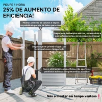 Outsunny Abrigo de Jardim Exterior 2,36m² 213x120x194 cm com Base Reforçada (Piso NÃO Incluído) e Portas de Correr Verde(m-4)