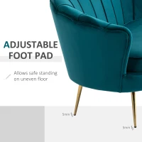 HOMCOM Tweezitsbank, Sofa, Gepolsterde Bank, Samtlook, Dubbelzitbank, tot 150 kg belastbaar, 130 x 77 x 77 cm, Donkergroen(m-7)