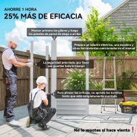 Outsunny Cobertizo Metálico para Jardín 213x120x166/194 cm con Base Refuerzo Puertas Correderas y Ventilaciones Verde Claro(m-4)