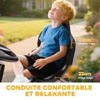 AIYAPLAY Kart à pédales pour enfants, karting enfant 3 à 6 ans avec roue libre, frein, roues EVA antidérapantes, bleu(m-7)