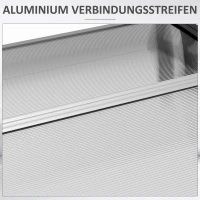 Outsunny Türüberdachung, Schutz vor Regen, Wind und Hagel, Polycarbonat, Aluminium, 110 x 60 x 18 cm, Grau(m-7)