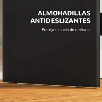 HOMCOM Mesa de Maquillaje con Espejo 2 Cajones 3 Compartimentos Tocador para Dormitorio 75x38x135 cm Negro(m-6)