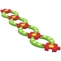 AIYAPLAY 13 PCS Kids Balance Beam Stepping Stones Set with Non-slip Textured Surface, Outdoor Indoor for Toddlers, Green(m-11)