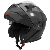 HOMCOM Casco de Moto Integral ECE Talla XL-61-62 cm Casco de Motocicleta con Doble Visera Cabezal Anticolisión y Ventilaciones con Certificación Europea Unisex Color Negro(m-11)