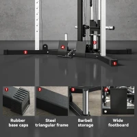 SPORTNOW Stație de Fitness cu 15 Poziții Reglabile, Bară pentru Tracțiuni și Halteră, 170x139x200 cm, Negru(m-7)