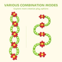 AIYAPLAY 13 PCS Kids Balance Beam Stepping Stones Set with Non-slip Textured Surface, Outdoor Indoor for Toddlers, Green(m-5)