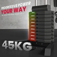 HOMCOM Multi-Exercise Gym Station, with 45kg Weight Stack, for Full Body Workout(m-5)