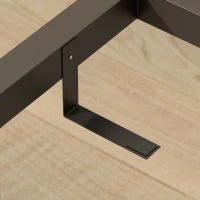 HOMCOM Extendable Dining Table Rectangular Wood Effect Tabletop for 4-6 People with Steel Frame & Hidden Leaves for Kitchen, Dining Room, Living Room(m-9)