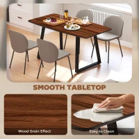 HOMCOM Tavolo da Pranzo Salvaspazio Allungabile per 4-6 Persone in MDF e Metallo, 120-160x80x76 cm, color Legno(m-4)