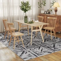 HOMCOM Modern Area Rug, Triangle Pattern Non-Slip Washable Rug, Chenille Floor Carpet for Living Room, Bedroom, Dining Room, Home Office, 290 x 200 cm, Black(m-9)