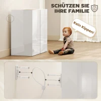 HOMCOM Kast, Sideboard met Soft-Close-deuren, Verstelbare Plank, voor Woonkamer, Keuken, Eetkamer, Wit(m-7)