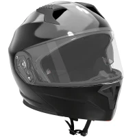 HOMCOM Casco de Moto Integral ECE Talla XL-61-62 cm Casco de Motocicleta con Doble Visera Cabezal Anticolisión y Ventilaciones con Certificación Europea Unisex Color Negro(m-10)