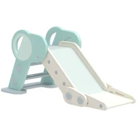 AIYAPLAY Piste de Glissade pour Petits Enfants, pliable, intérieure, marches antidérapantes, bordure de protection surélevée, vert(m-7)
