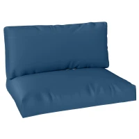 Outsunny Two Piece Seat Pallet and Back Cushions - Navy Blue(m-1)